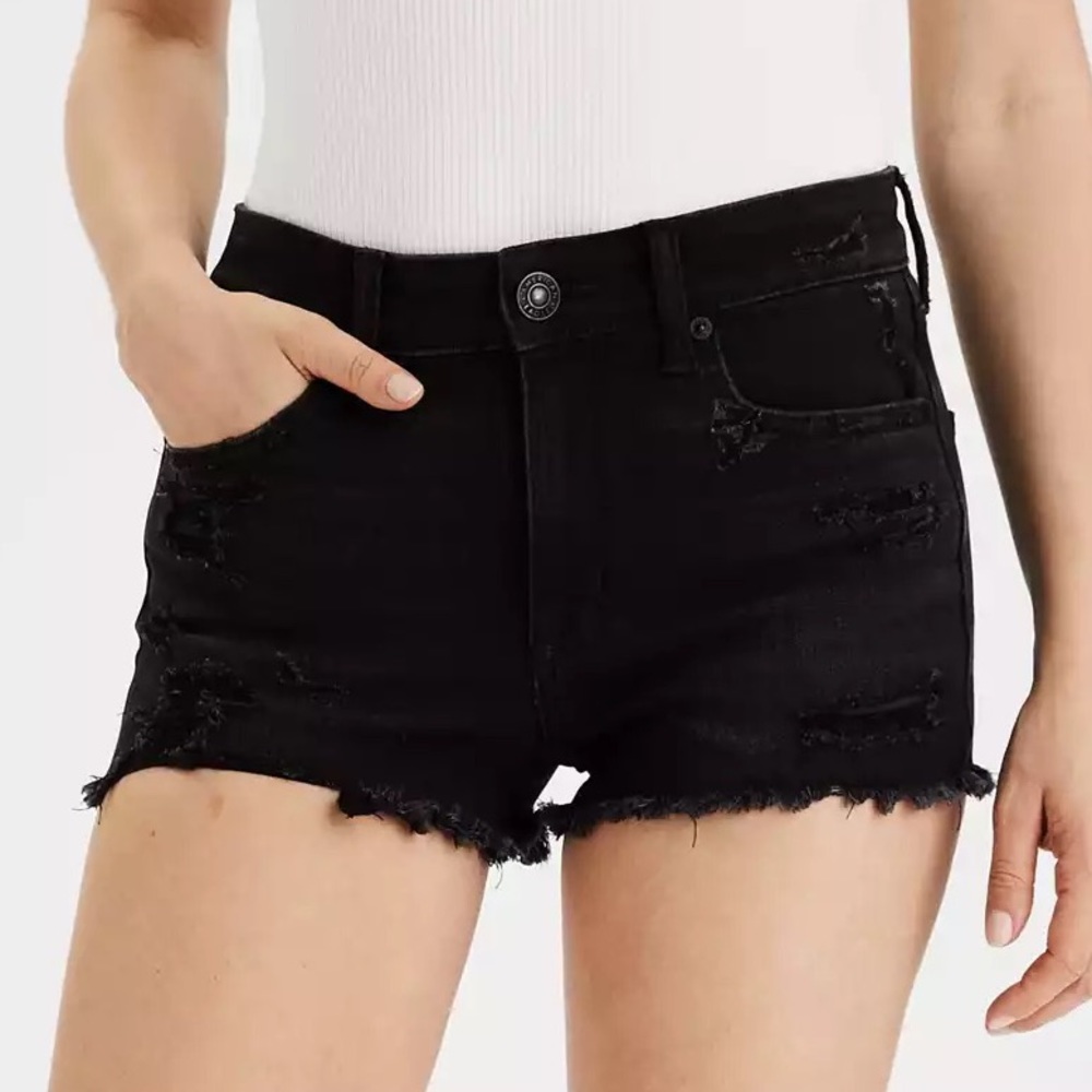 American Eagle high waisted black bean shorts